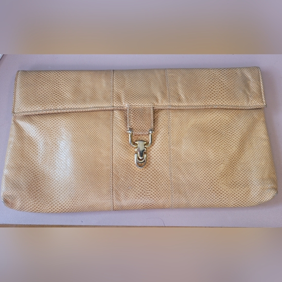 Ruth Saltz VTG Evenin Clutch Wallet Set Snakeskin Leather Mob Wife Old Money MCM